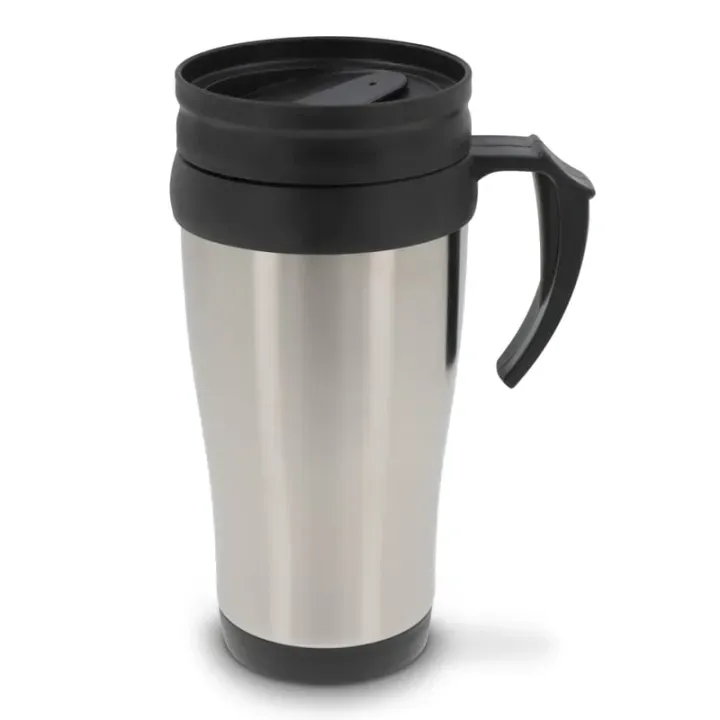 Double walled coffee mug metal 350ml - LT98759 (N0005)
